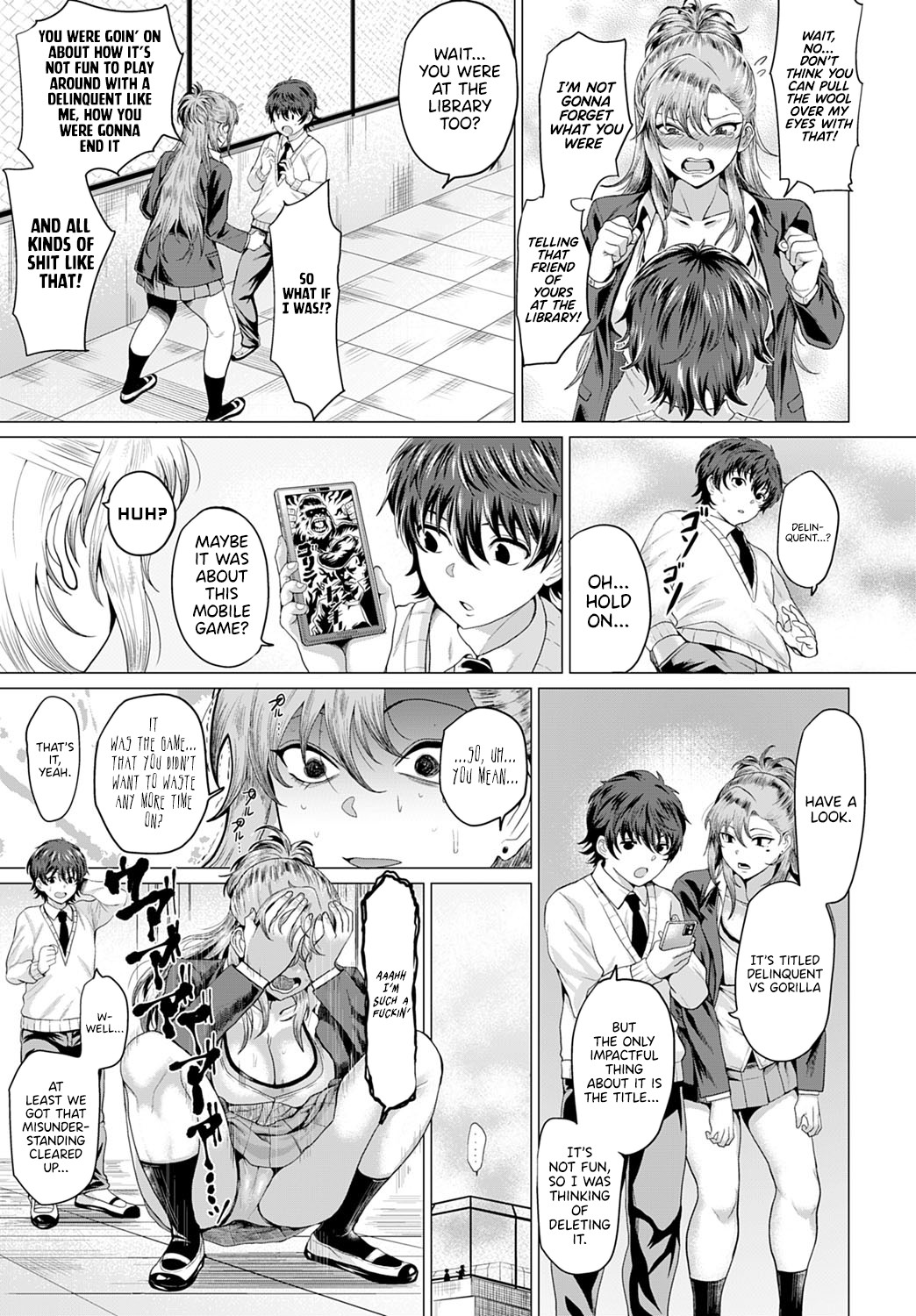 Hentai Manga Comic-On the Rooftop, with the Delinquent-Read-13